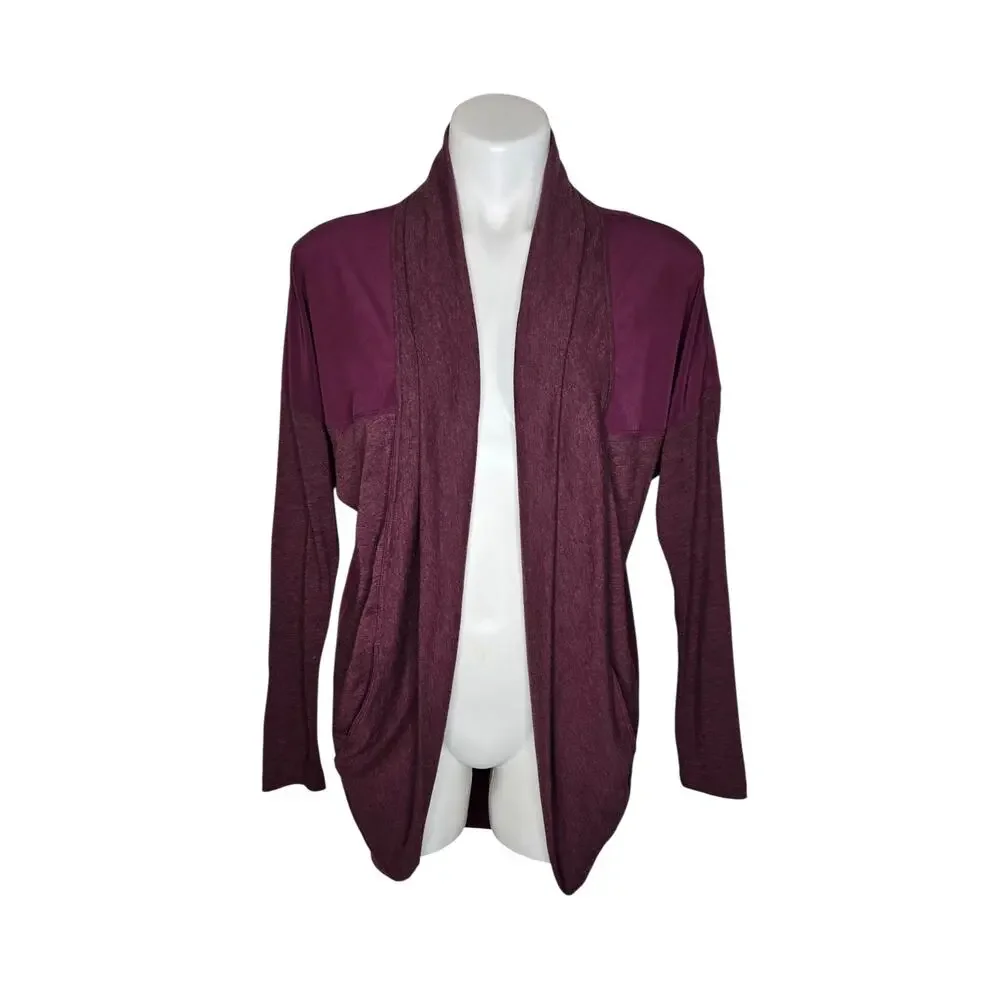 LUCY Women’s Lightweight Active Cardigan Maroon Size Small